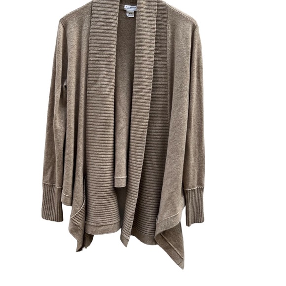 Club Monaco Italian Cashmere Open Front Cardigan in Oatmeal Size Medium - Picture 3 of 13